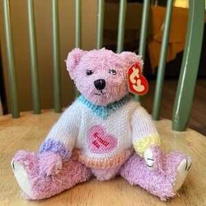 Ty Pastel Pink Beanie Baby with Heart Sweater— Lancaster